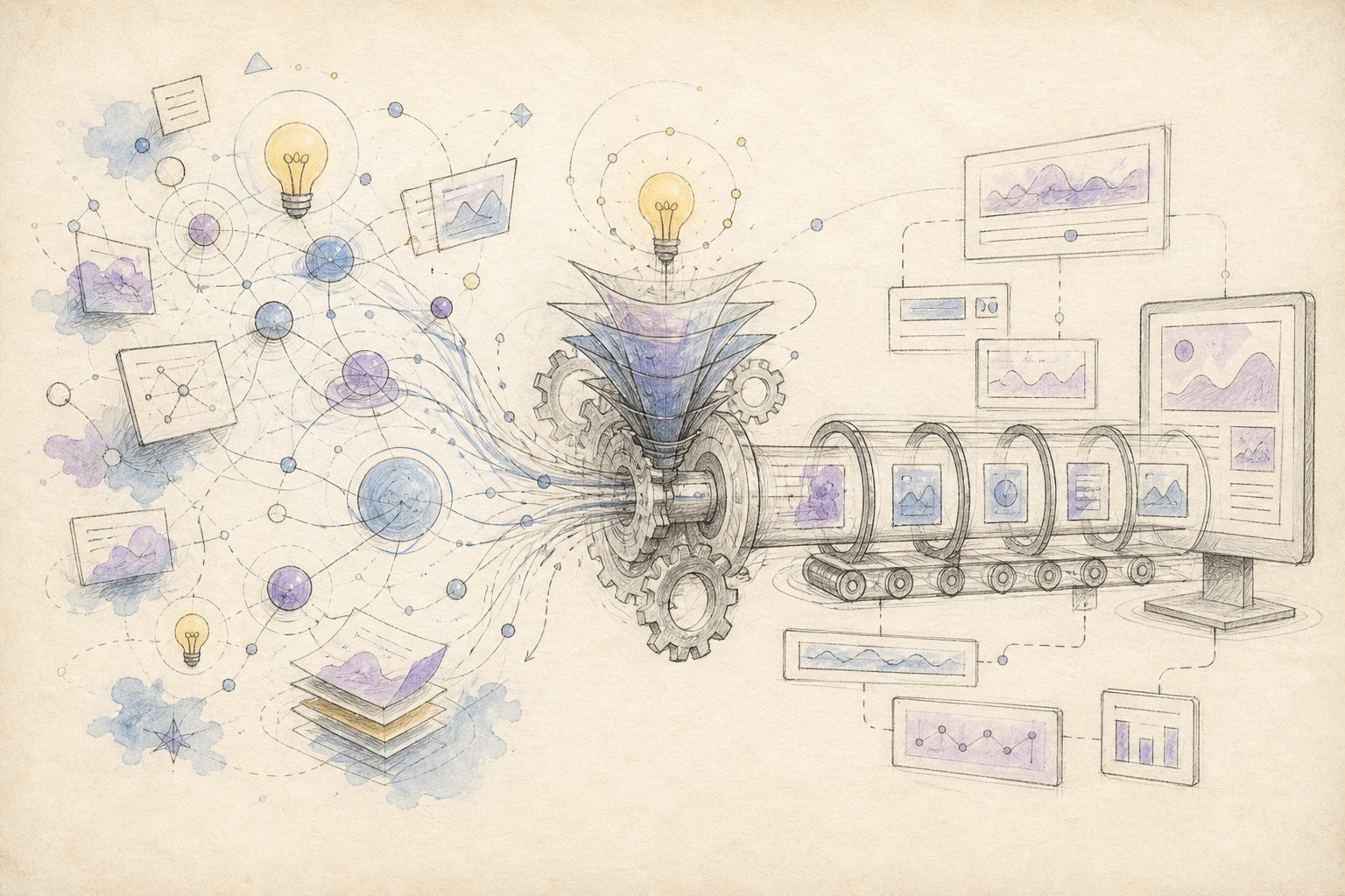 Studio workflow illustration for an AI short drama