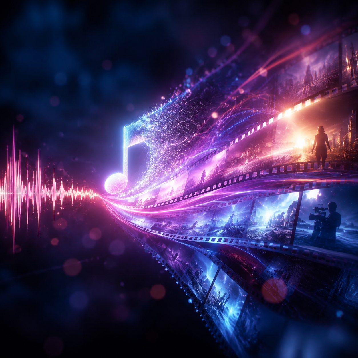 用 AI 把音乐转成音乐视频画面的创作概念