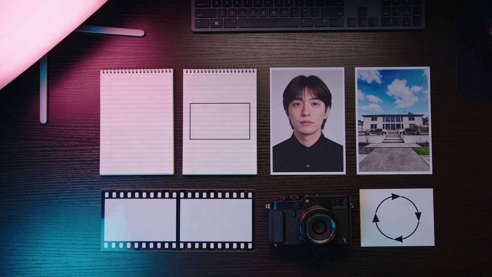 Music video shot editor desk