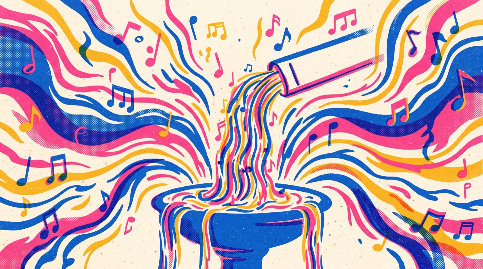 Illustration of the Riffusion free unlimited text-to-music generation interface