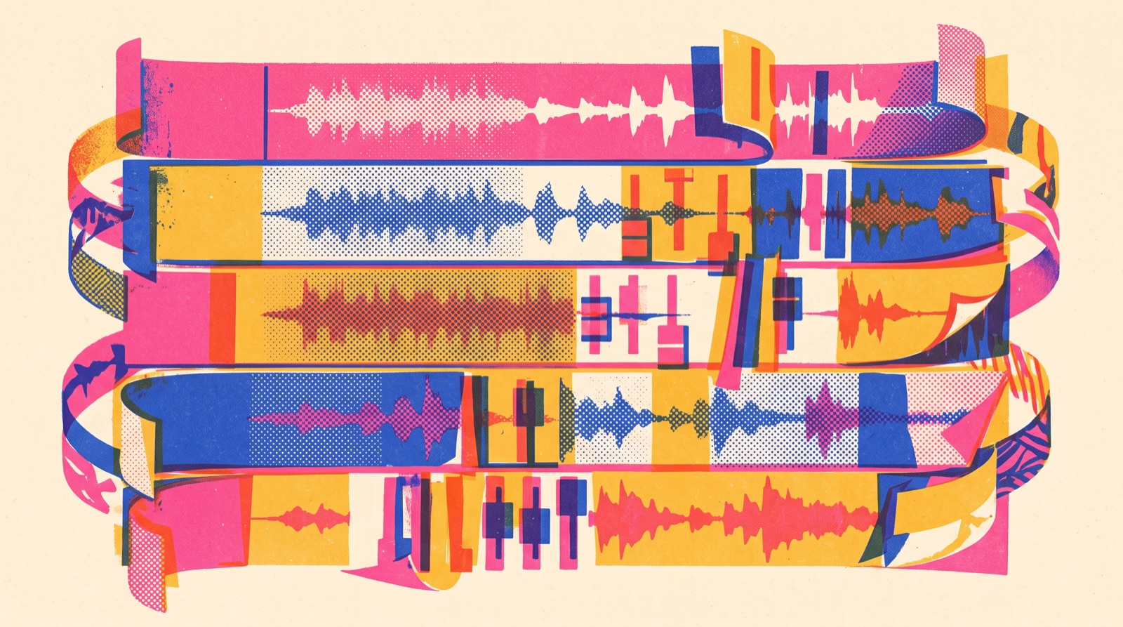 Illustration of the Suno Studio generative DAW multitrack stem-editing interface