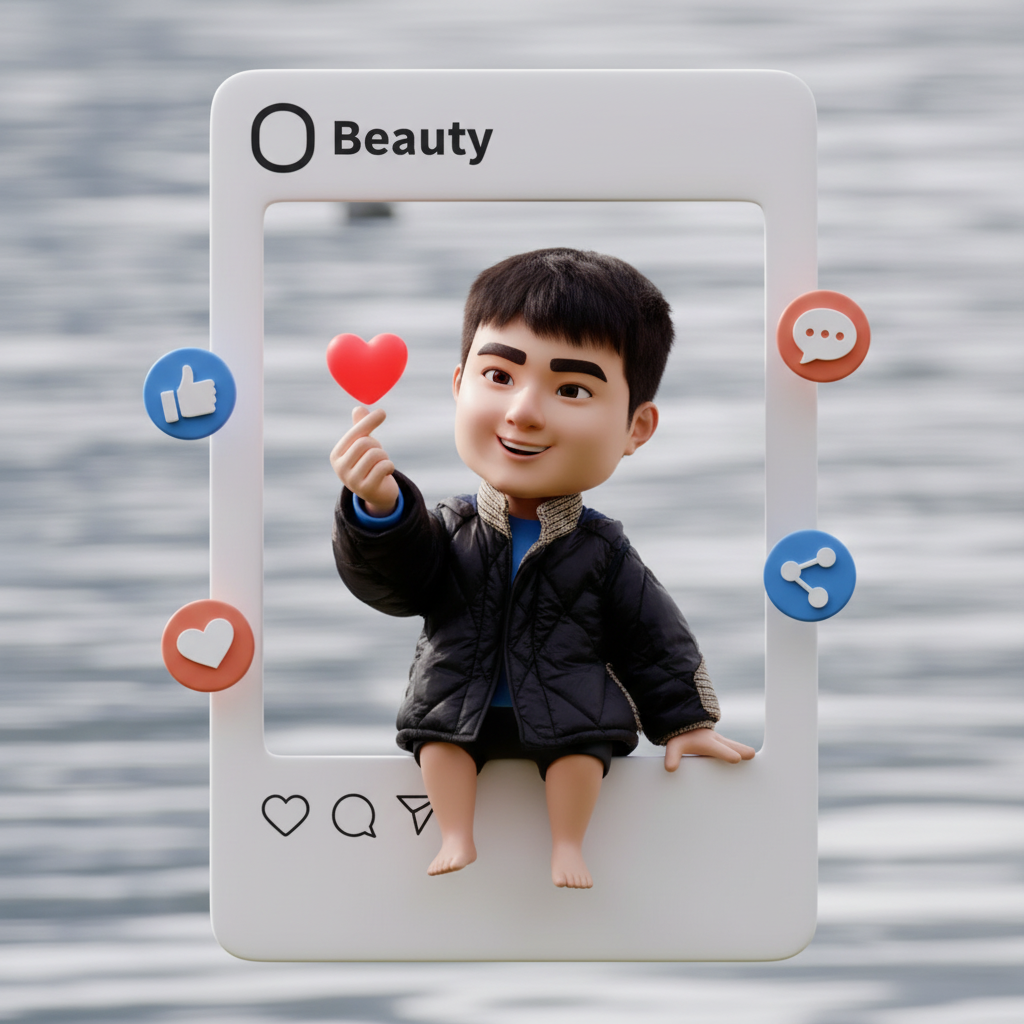 Social Media: 社交媒体相框融合 (Gemini Example 75) - Gemini