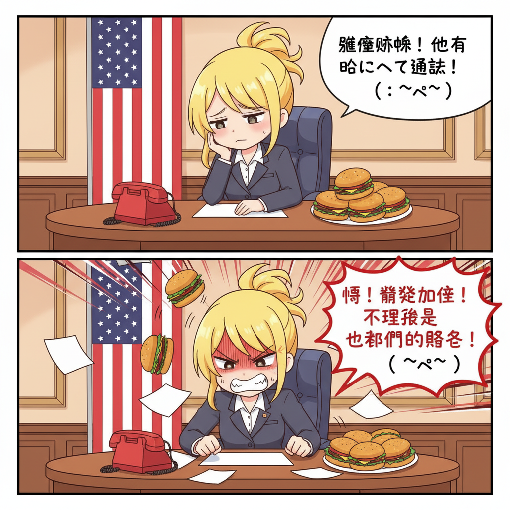 Art Style: 日系双格漫画 (少女总统红温了) (Gemini Example 40) - Gemini