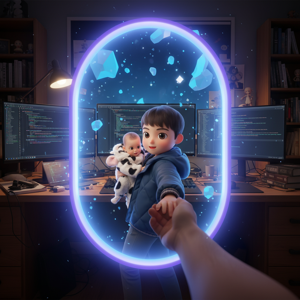 Character Through Portal - Gemini