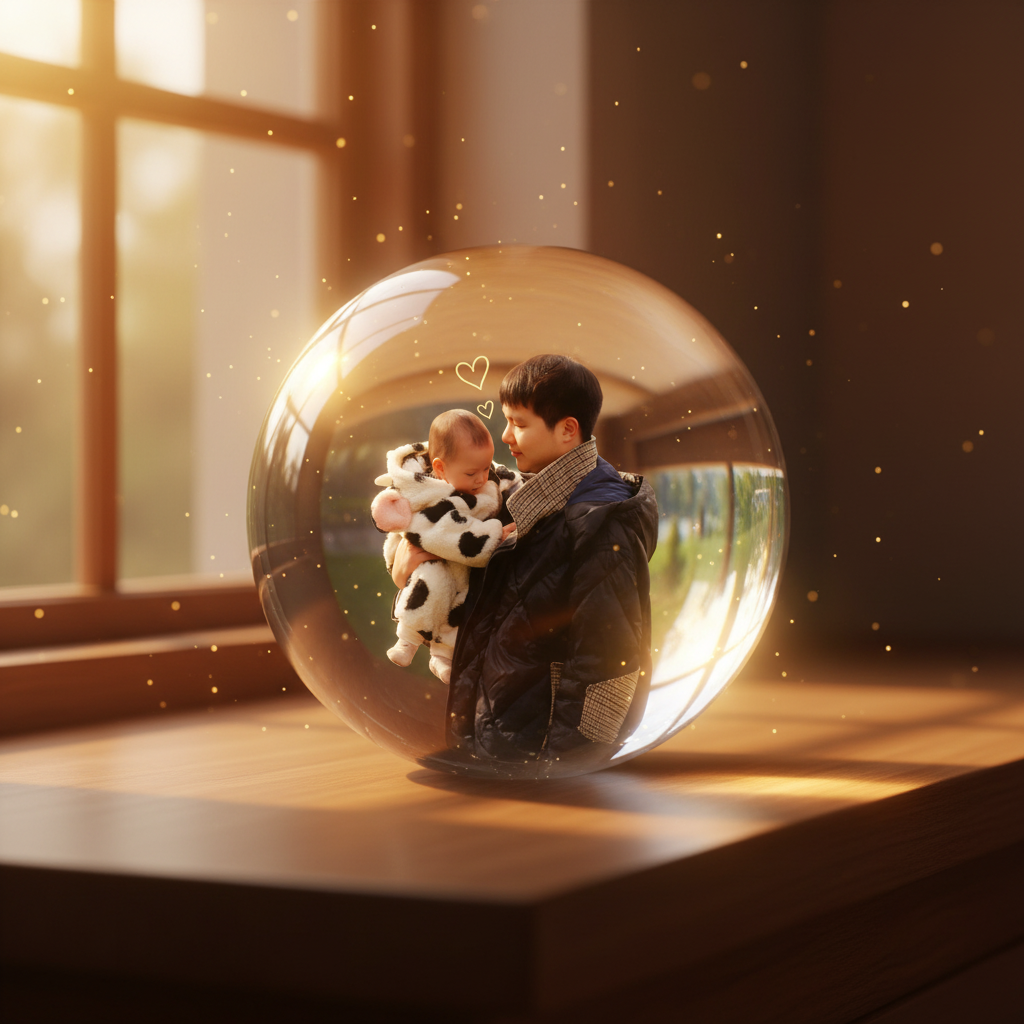 Character: 3D Q版情侣水晶球 (Gemini Example 42) - Gemini