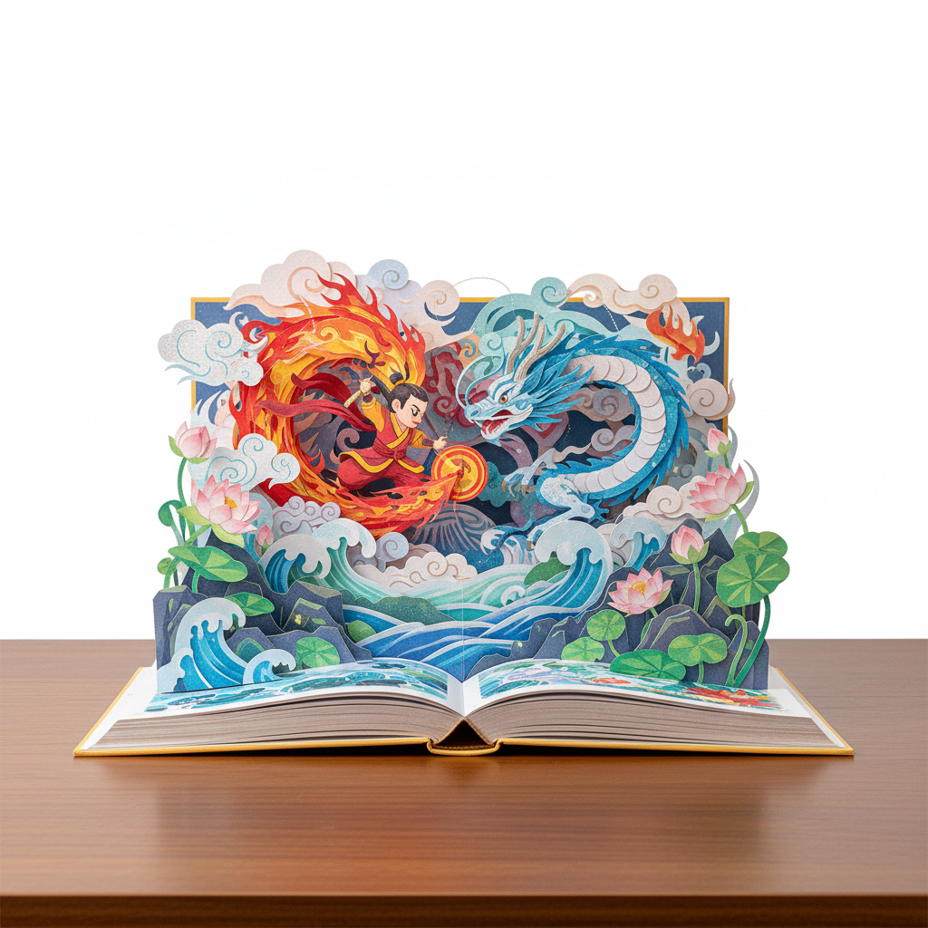 Art Style: 折叠式纸雕立体绘本 (Gemini Example 32) - Gemini
