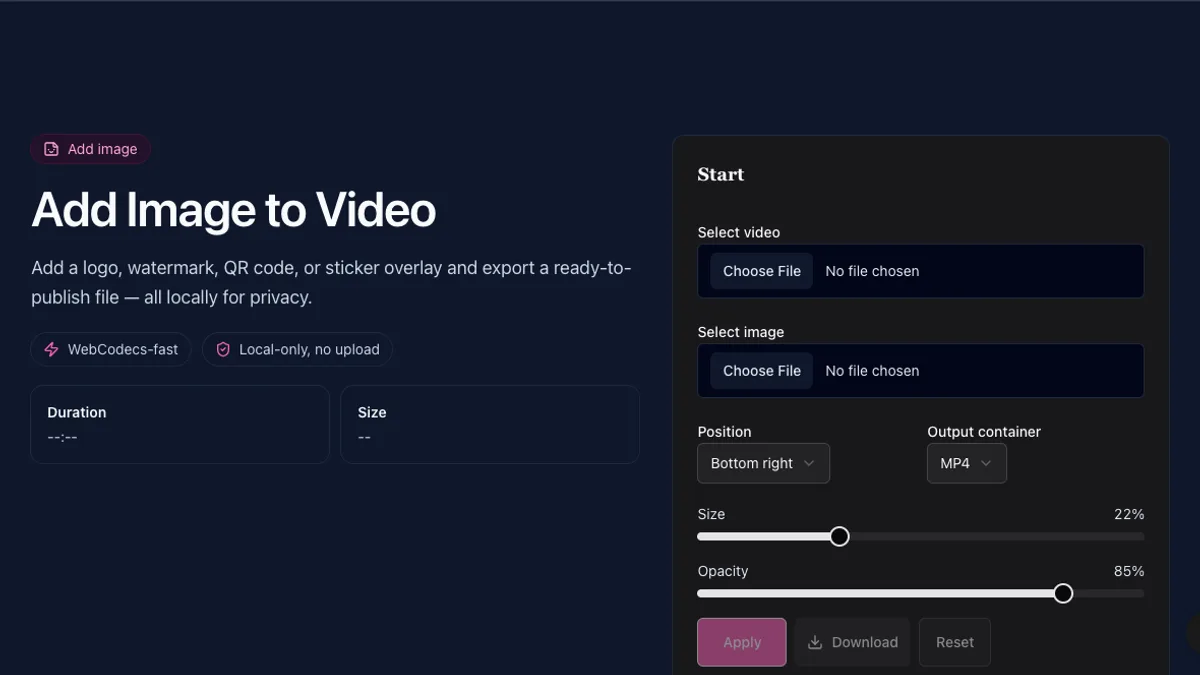 Add Image to Video