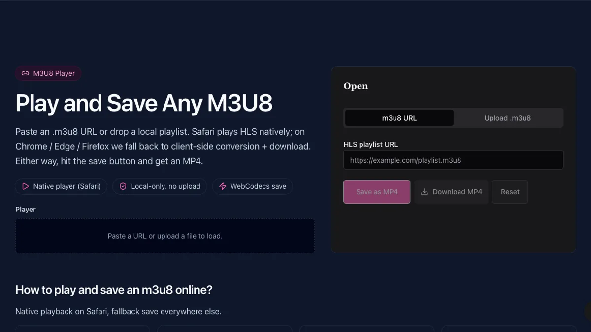 M3U8 Player