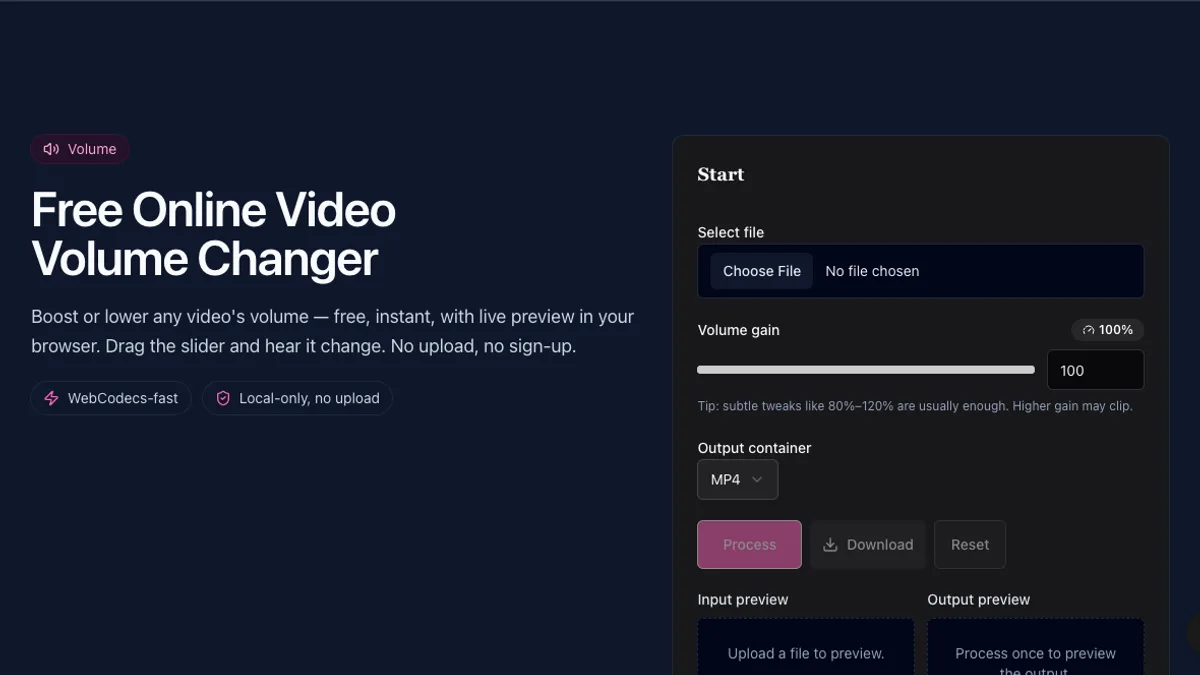 Change Video Volume